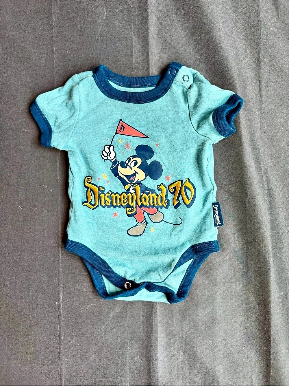 Disney Disneyland 70 Mickey Mouse bodysuit Mickey Mouse Baby Bodysuit Blue